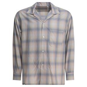 KAPTAIN SUNSHINE Plaid Long Sleeve Shirt Men LIGHT BLUE Shirts